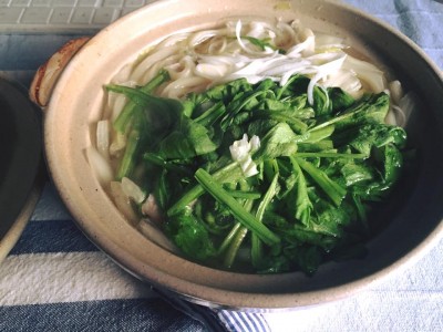 春菊たっぷり、豚入り。