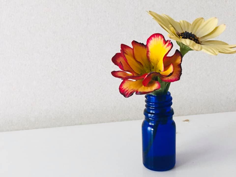 flower on a table