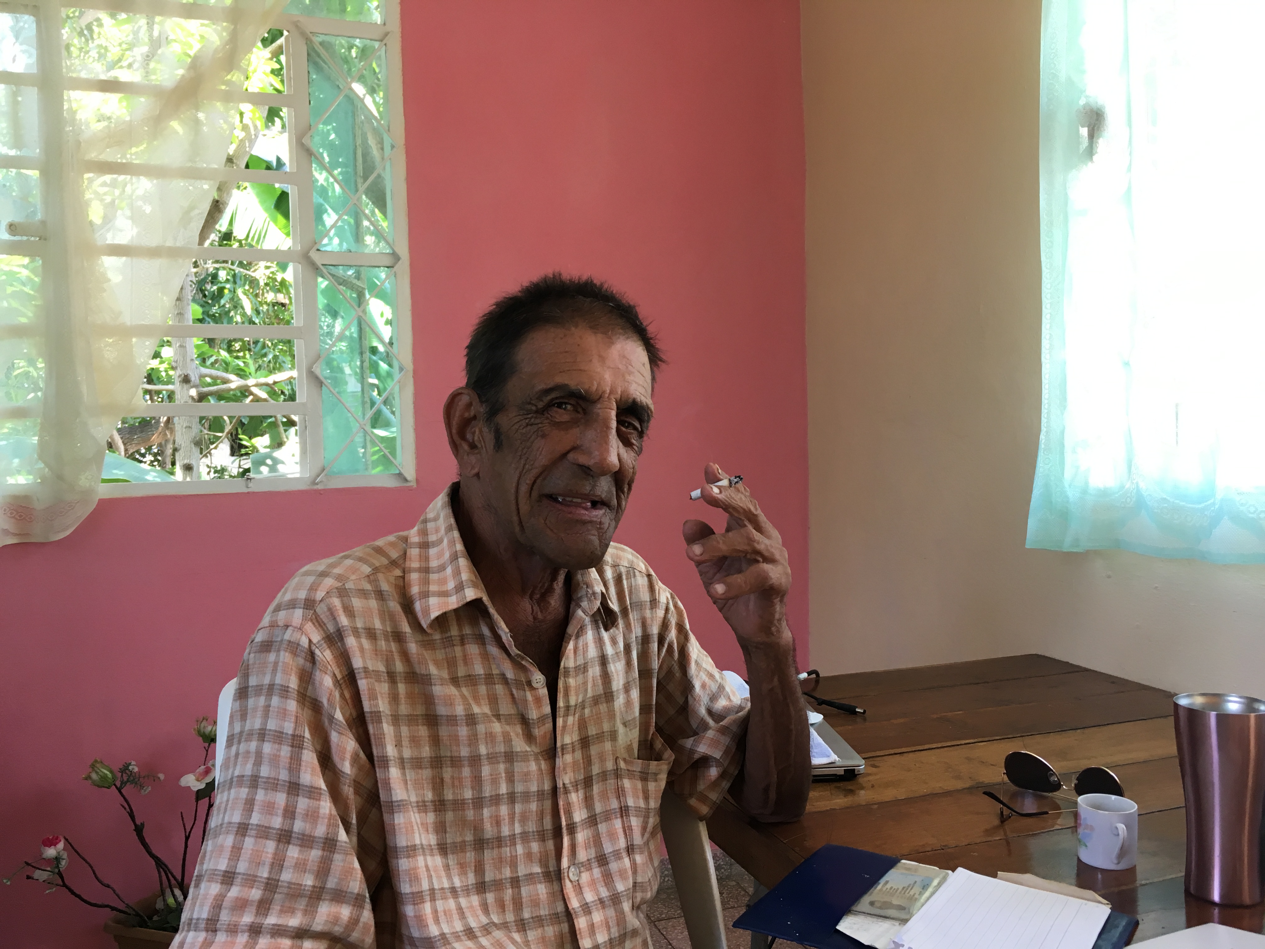De visita en mi casa en Cojímar, 2017.