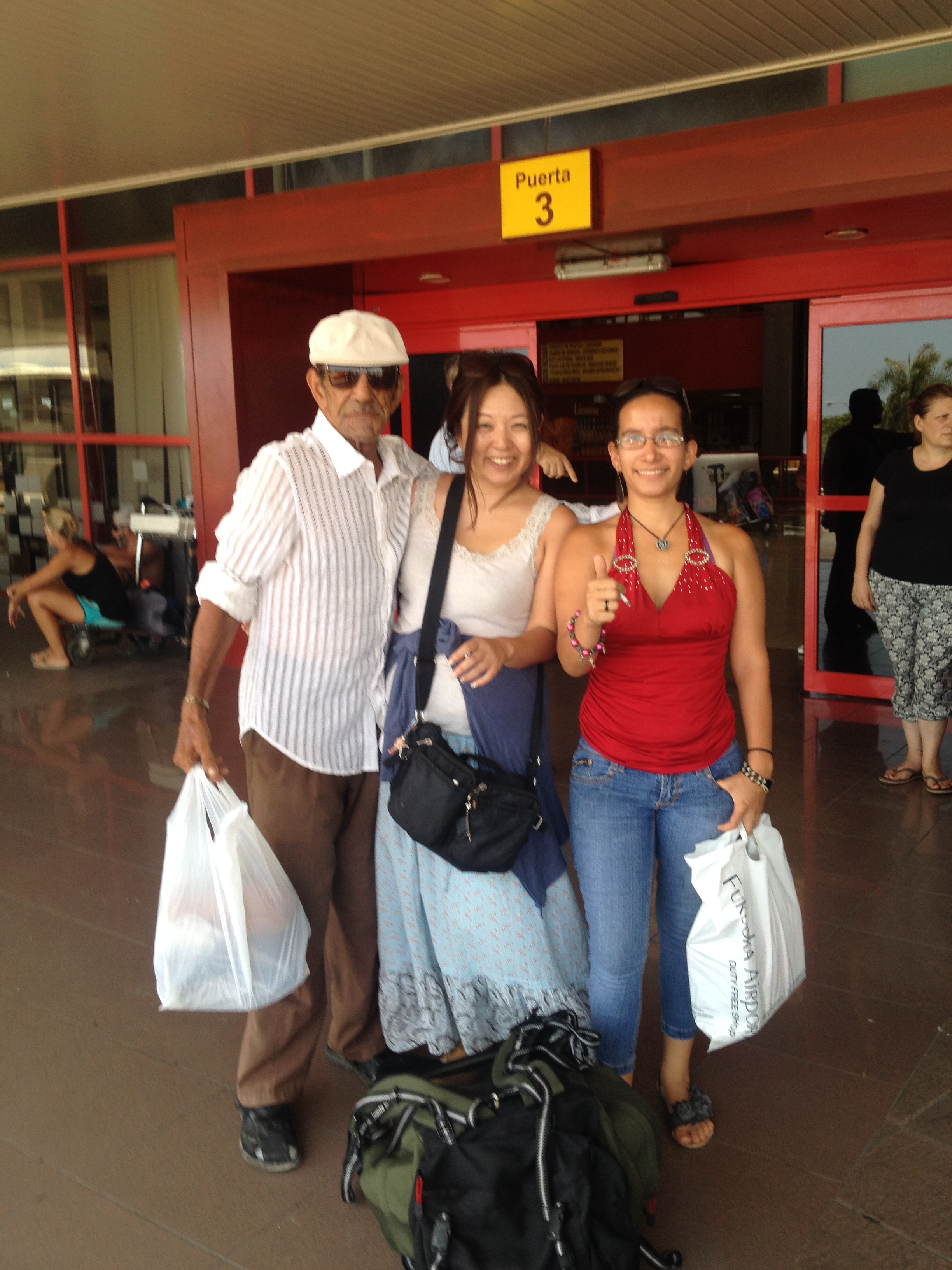 En el Aeropuerto Internacional José Martí, 2015.